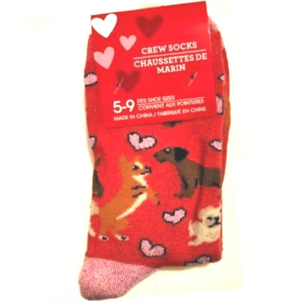 Puppy Dog Heart Socks - Picture 1 of 4